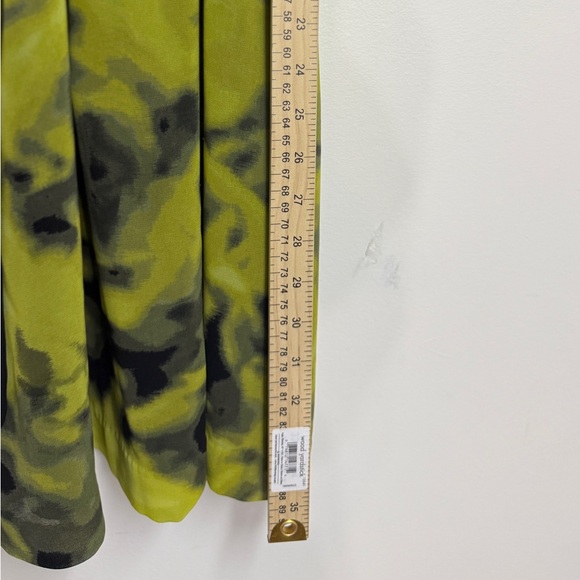 Green and black tie dye Kenzie dress abstract print sleeveless dress chiffon ray - Picture 6 of 8